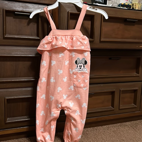 Disney Other - Disney Minnie Mouse Baby Girls Peach Color   Romper. Size 24 months NWOT.